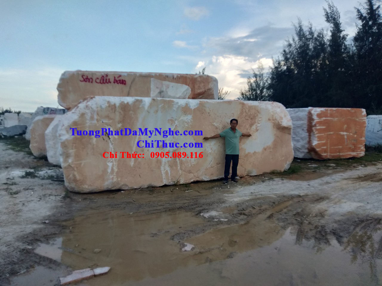 tượng đá non nước nguyên khối